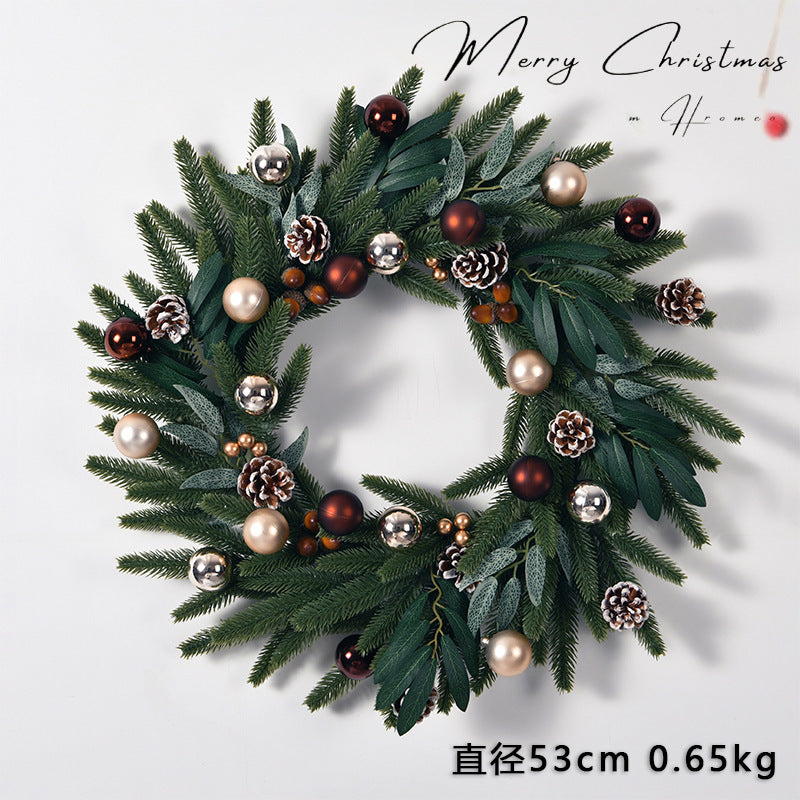 2024 Christmas New Decorative Wreath, Christmas Gift, Door Ring, Holiday Ornament, Living Room Decoration, Christmas Eve