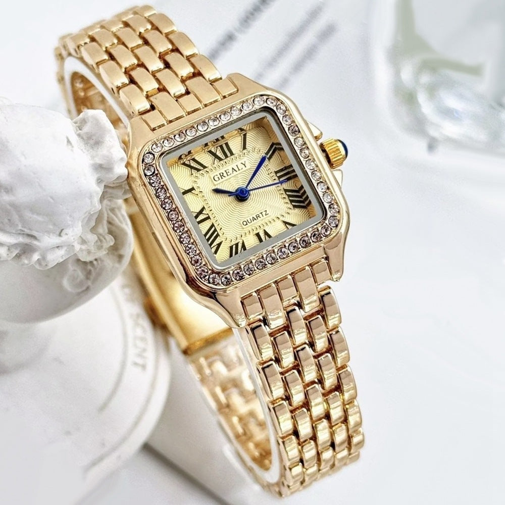 New Fashion Square Women's Watches Women Quartz Watches Women's Watches Casual Alloy Steel Band Watches Wholesale