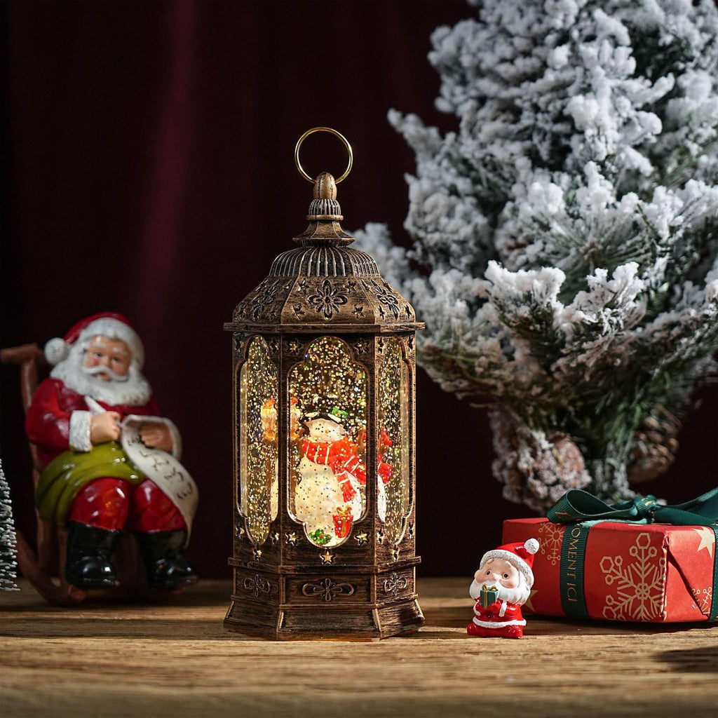 Cross-border Christmas decorations, LED water lanterns, old man and snowman indoor luminous night lights, creative home ornaments