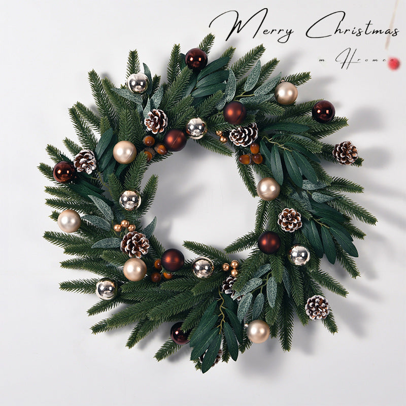 2024 Christmas New Decorative Wreath, Christmas Gift, Door Ring, Holiday Ornament, Living Room Decoration, Christmas Eve