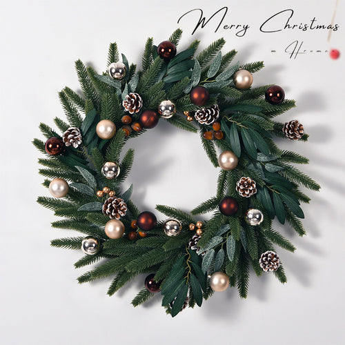 2024 Christmas New Decorative Wreath, Christmas Gift, Door Ring, Holiday Ornament, Living Room Decoration, Christmas Eve