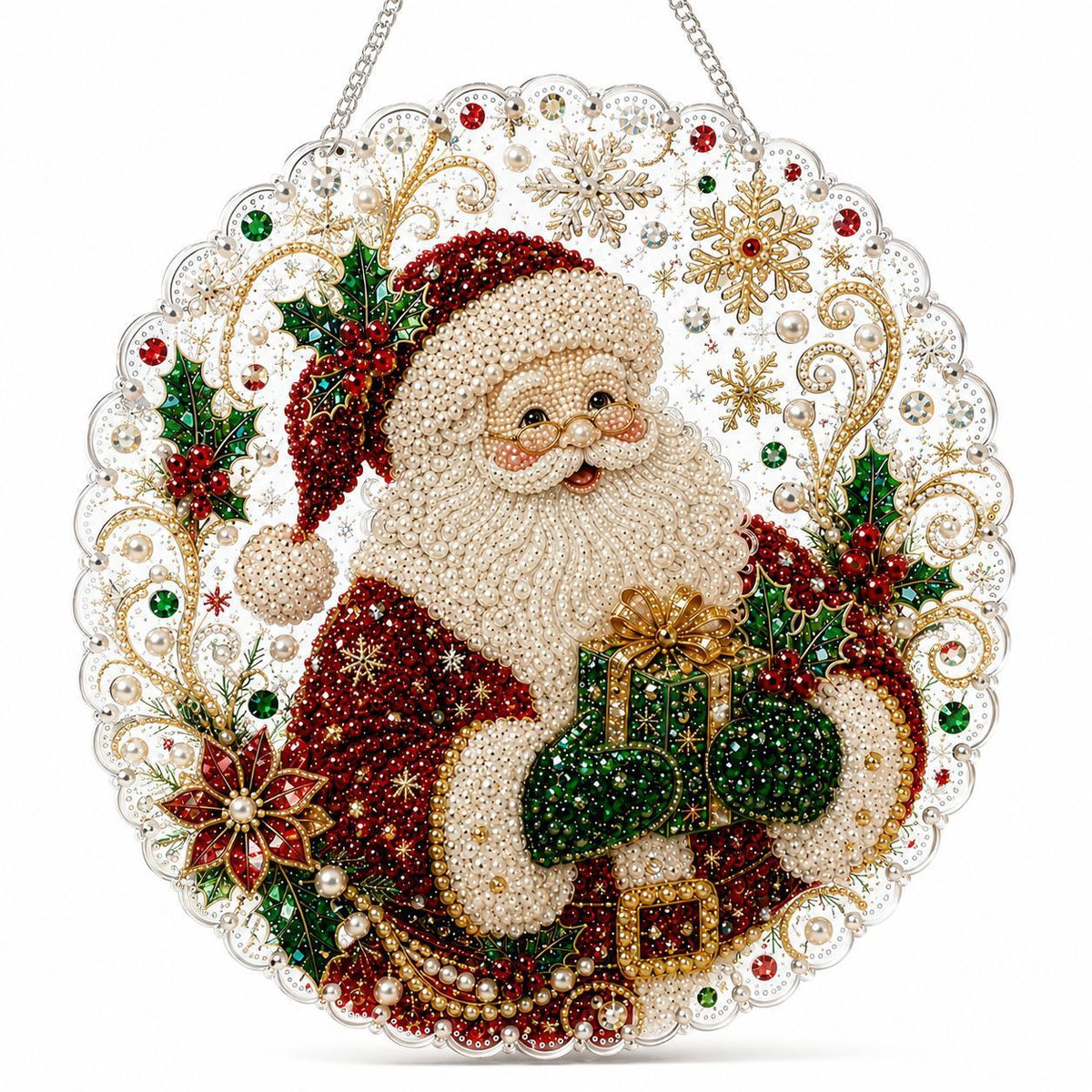 New 5D diamond painting pendant for cross-border Amazon, Christmas holiday ornament, diamond painting pendant factory direct sales.