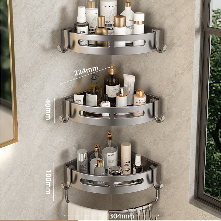 Manufacturer supplies bathroom triangular storage racks, toilet shelves, no-drill wall-mounted racks.