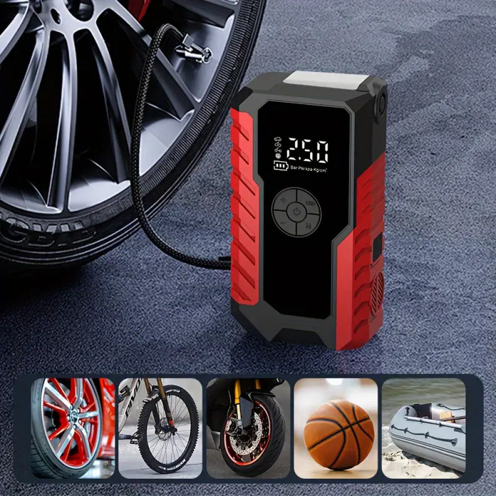 Cross-border hot product Qi 12V smart clip car starting power supply portable car wireless air pump power bank