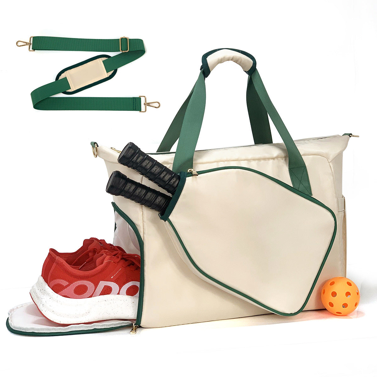 Amazon spot neoprene shoulder bag badminton bag multi-function outdoor pickleball bag portable tennis bag
