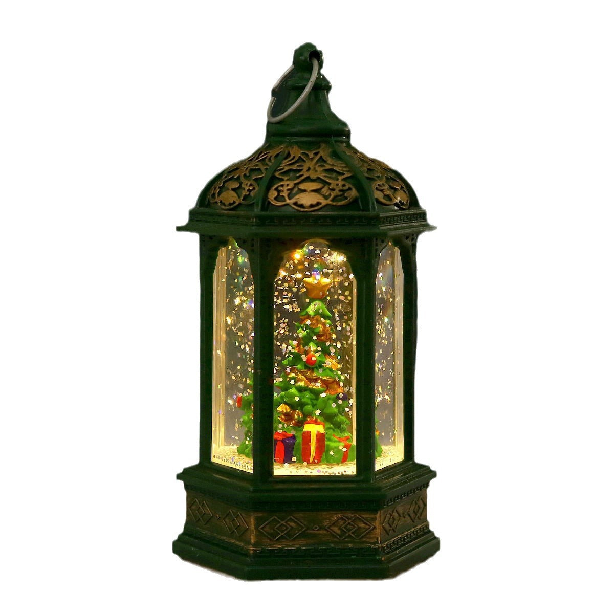 Christmas decorations, Christmas gifts, night lights, Santa Claus hexagonal lanterns, water-filled Christmas gifts for girlfriends
