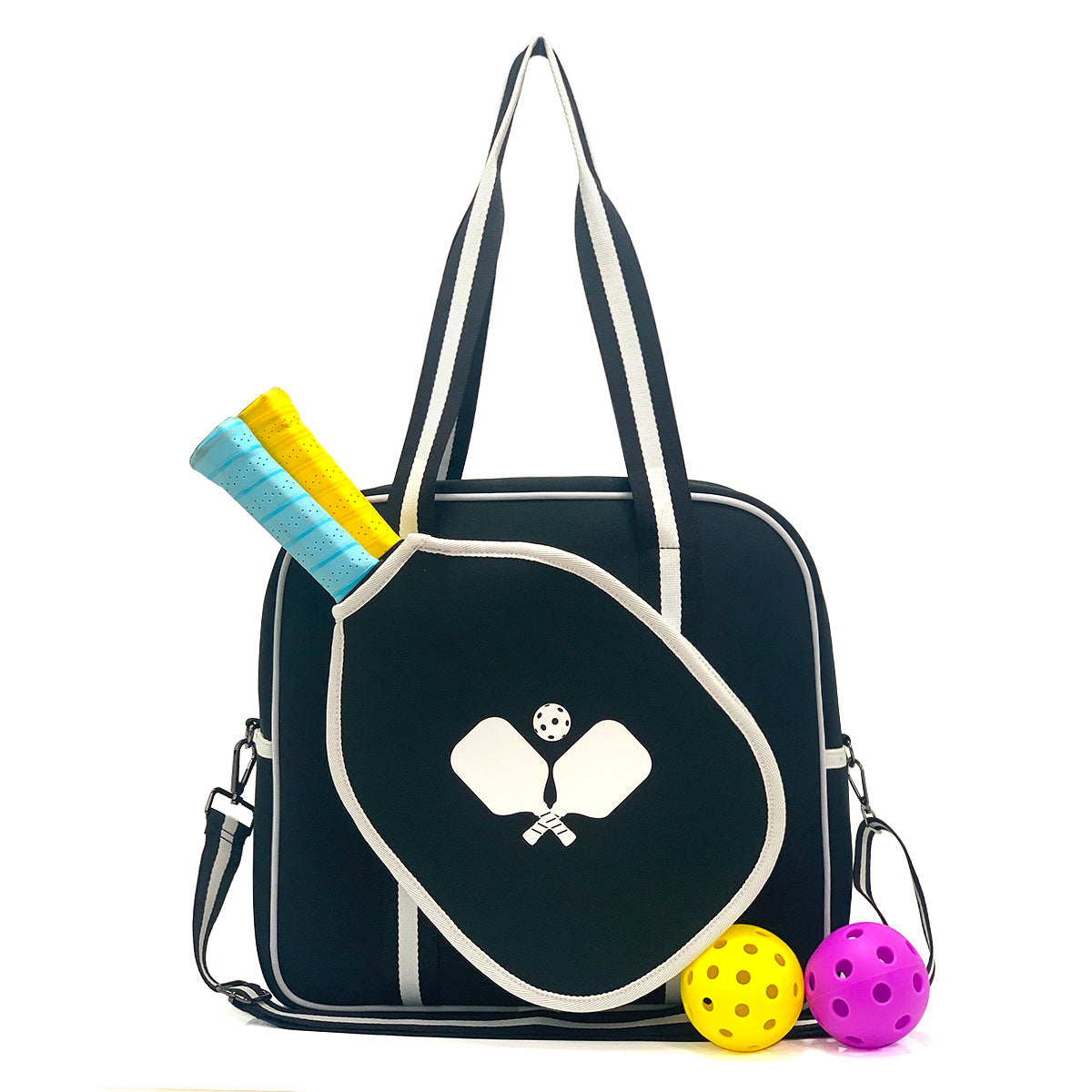 Amazon spot neoprene shoulder bag badminton bag multi-function outdoor pickleball bag portable tennis bag