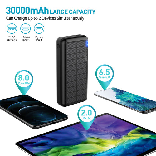 Amazon Hot Selling Solar Power Bank Highlight Dual Light Outdoor Waterproof Power Bank Korea KC Certification