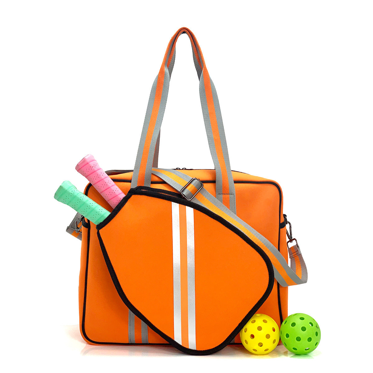 Amazon spot neoprene shoulder bag badminton bag multi-function outdoor pickleball bag portable tennis bag
