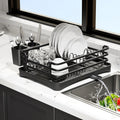Kitchen rack dish drain rack diversion and drainage dish rack multi-functional household countertop single-layer tableware rack
